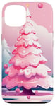 Coque pour iPhone 13 Mini sapin de Noël rose || petit sapin de Noël rose