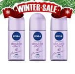 Nivea Women Double Effect Roll-On Deodorant 50ml 3-Pack