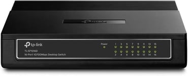 Tl-Sf1016D 16-Port 10/100 Mbps Desktop Ethernet Switch/Hub,Ethernet Splitter,Plug & Play,No Configuration Required,Black