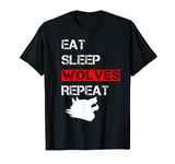 Eat Sleep Wolves Repeat T-Shirt Football lover tshirt T-Shirt