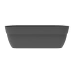 EDA - jardinière basse osaka 38 l - avec barre métallique de renfort - 77,3 x 30,7 x H.25,9 cm - gris anthracite