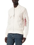 Alpha Industries Men's MA-1 TT Bomber Jacket, Jet Stream White, S