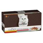 PURINA GOURMET A la Carte Nourriture humide pour chat, mélange de variétés, paquet de 12 (12 x 4 sachets de 85 g)