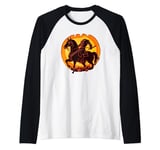 Headless Horseman of Sleepy Hollow Lit Jack O Lantern Raglan Baseball Tee