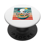 Octopus Ramen Japanese food pagoda playful cute Sea bowl PopSockets Adhesive PopGrip