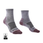 Bridgedale Womens Socks Hike Lightweight Merino 3/4 Crew Heather/Damson 710608