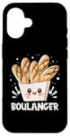 Coque pour iPhone 16 Boulanger Baguettes Heureux