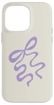 iPhone 14 Pro Max Lilac Purple Bow Hand Drawn Illustration Coquette Aesthetic Case