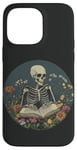 iPhone 14 Pro Max Librarian Skeleton Gothic Goth Book Reading Lover Reader Case