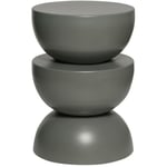 Sweeek - Table d'appoint. bout de canapé. table de chevet en métal. gris foncé. Coumba. Ø32 x h 46.5cm - Gris foncé