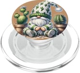 Grumpy Cactus Dad Gnome With Succulent Pots For Cactus Lover PopSockets PopGrip pour MagSafe