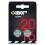 Pile Electro Depot Cr2016 X 2 Lithium