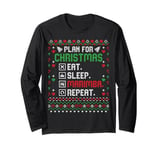 Plan for Christmas Eat Sleep Marimba Repeat - Ugly Christmas Long Sleeve T-Shirt