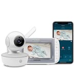 Motorola MBP846CONNECT Moniteur vidéo pour bébé avec unité parentale Portable 4,3" et Application connectée Wi-FI Hubble pour Smartphones et tablettes