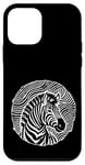 Coque pour iPhone 12 mini Zèbre Noir Blanc Savane Animaux Afrique Motif Zèbre