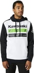 Fox Racing Pull en Polaire Kawasaki Sweat à Capuche Homme, Noir/Blanc, Large