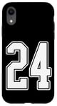 Coque pour iPhone XR #24 Maillot de sport pour fan de sport Blanc