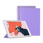 Étui de Protection pour iPad 9e/8e/7ème génération (2021/2020/2019) avec Fonction de réveil Intelligent, Coque de Protection en polyuréthane et PC, Violet