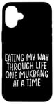 Coque pour iPhone 16 Plus Eating My Way Through Life One Mukbang At A Time --