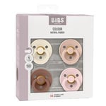 BIBS Colour Latex Rund Ivory/Blush/Woodchuck/Blossom 4-pack - Flera storlekar