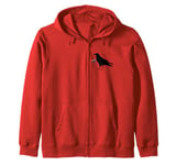 Crow Holding Heart in the Colors of the Rainbow Zip Hoodie