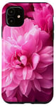 Coque pour iPhone 11 Rose Pop Art Ethnique Magenta et Rose Pivoine Blush