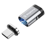 Magtame Adaptateur magnétique USB C mâle vers USB C Femelle, Adaptateur de Type C 240W, Transfert de données de 20 Gbps, Sortie vidéo 4K pour Steam Deck, ROG Ally, Switch, Notebook, PC, Phone 15