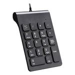 Katigan USB Wired Numeric Keypad Numpad 18 Keys Digital Keyboard for Accounting Teller Laptop Windows Android Notebook Tablets PC (Black)