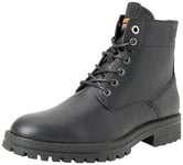 JACK & JONES Men's Jfwbernie Boat PU lace-up Ankle Boots, Charcoal, 8 UK