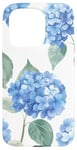 Coque pour iPhone 15 Pro Aquarelle Floral Bleu Hortensias Pretty Blue Floral