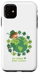 Coque pour iPhone 11 Go Green – Stay Lucky – Saint Patrick – Trèfle