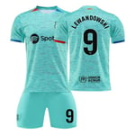 23/24 FC Barcelona Två Bortatröjor Set för Barn 9 LEWANDOWSKI 9 LEWANDOWSKI children's sizes26