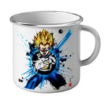 Mug Emaillé Métal Vegeta Canon Garric Dragon Ball Z Super Saiyan Dbz Manga