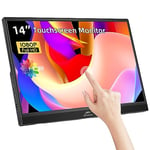 Portable Monitor TouchScreen Kenowa 14" HDR 1080P IPS Full HD Eye Care Touch Screen Monitor Small External Display with HDMI USB Type-C for PC Computer Laptop Mac Phone Xbox PS4 PS5