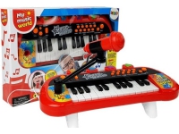 Lean Sport Keyboard Piano 24 USB-tangenter Mikrofon Röd (7833)