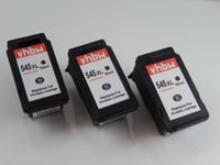 vhbw 3x Refill Cartouches d?encre pour imprimante en lot pour Canon Pixma MG2455, MG2550, MG2555, MG2900, MG2950, MX495 comme PG-545, PG-545XL.