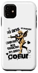 Coque pour iPhone 11 Anniversaire Mariage Noces de Perle Cupidon et Romantisme