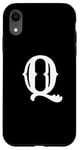 iPhone XR Letter Q in white large bold American west style font Case