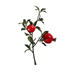PRETYZOOM Artificial Pomegranate Stick Plastic Vivid Fake Pomegranate Handmade Plants Floral Bouquet Photography Props for Home Wedding Decor Craft DIY Red