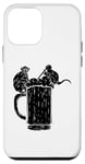 Coque pour iPhone 12 mini Singe orang-outan avec bière – Singe amusant