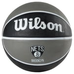 ballons de basket Unisexe, Wilson NBA Team Brooklyn Nets Ball, Noir