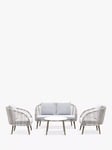 Gallery Direct Velino 4-Seater Garden Lounge Set, Light Grey