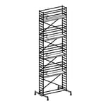 HYMER Échafaudage roulant avec traverses roulantes, hauteur de portée 10,60 m Hymer