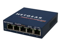 Netgear Gs105 - Switch - 5 X 10/100/1000 - Skrivbordsmodell (Paket Om 4)