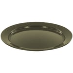 HIGHLANDER 24cm FLAT FOOD PLATE CAMPING MICROWAVE SAFE TRAVEL EATING DISH OLIVE