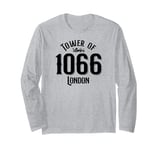 1066 Tower of London England Black Print Long Sleeve T-Shirt