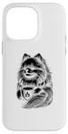 Coque pour iPhone 14 Pro Max Poméranie Boire du Café Poméraniens Pom Dog