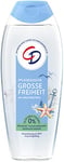 CD Douche de soin « Grande liberté » 250 ml, gel douche au parfum rafraîchissant maritime sportif, produit de soin pour peaux sensibles, sans microplastique, végétalien