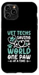 Coque pour iPhone 11 Pro Vet Techs Saving The World One Paw At A Time