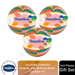 Vaseline Lip Loving Collection 3 Pieces Lip Balm Tin Gift Set for Her